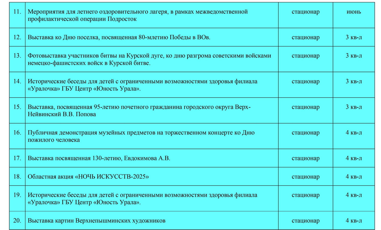 Календарный план на 2025г. 0009 0020